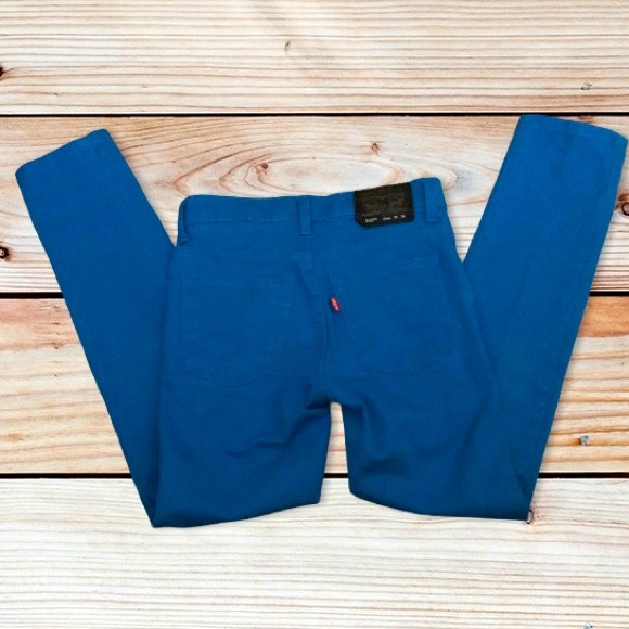 LEVIS 510 Skinny Turquoise Jeans-Size 12 Regular - Picture 3 of 7